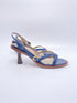 Femmes du Sud sandaal denim blue leer